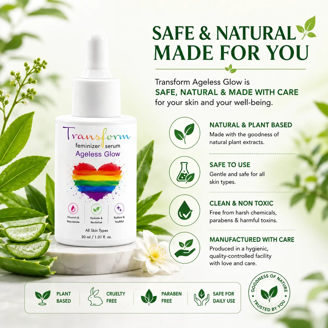 Transform Ageless Glow Feminizer Serum 30 ml, photo 4